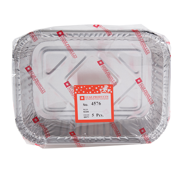 Star products foil trays No. 4571-P with plastic lids - alufoilstar